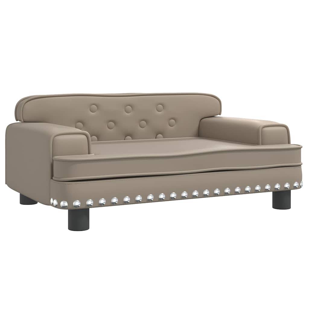 vidaXL Hundebett Cappuccino-Braun 70x45x30 cm Kunstleder