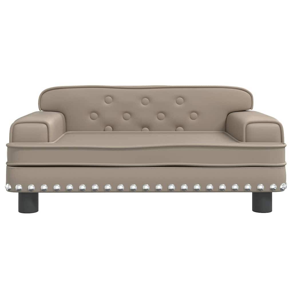 vidaXL Hundebett Cappuccino-Braun 70x45x30 cm Kunstleder