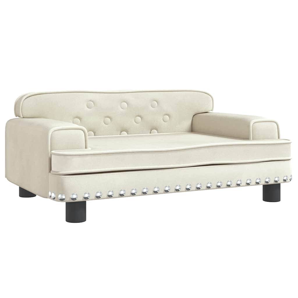 vidaXL Hundebett Creme 70x45x30 cm Samt