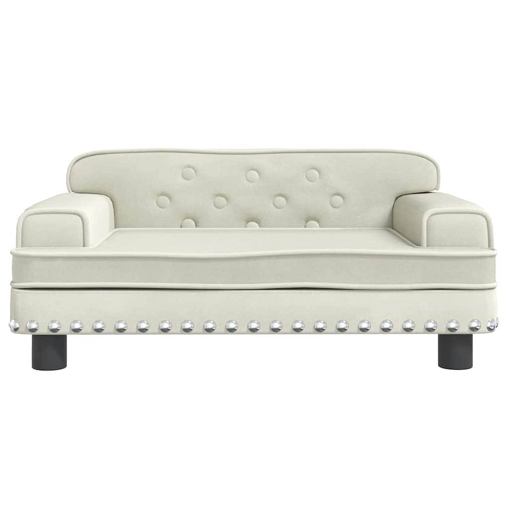 vidaXL Hundebett Creme 70x45x30 cm Samt