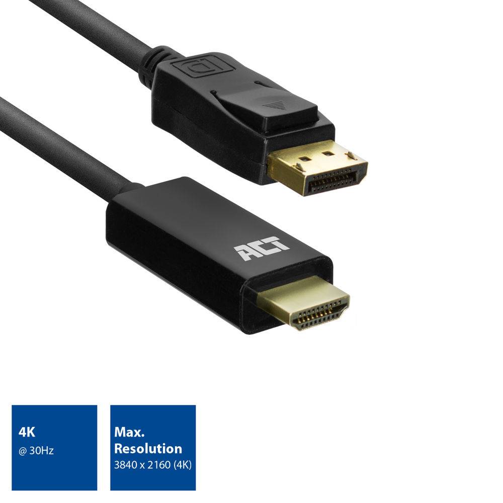 ACT AC7550 DisplayPort auf HDMI Adapterkabel - 1,8 Meter