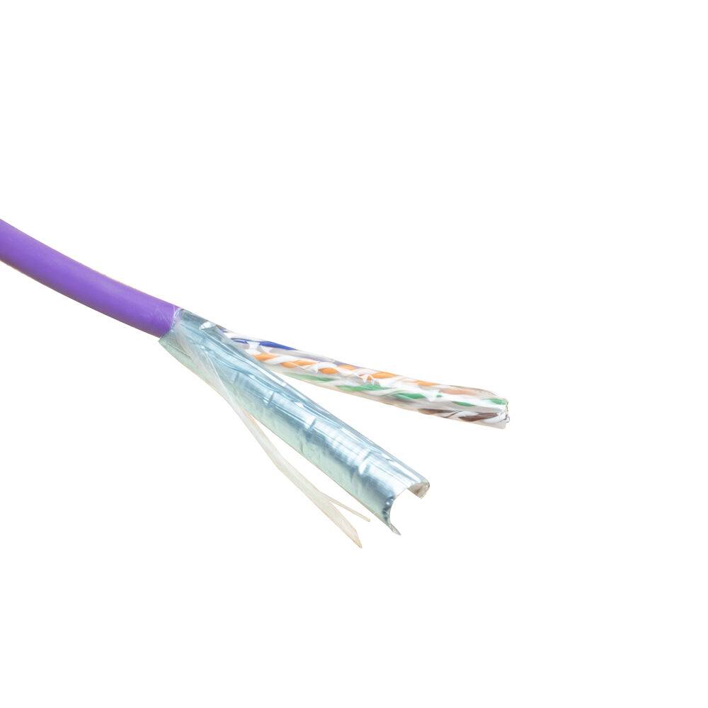 ACT FS6015 CAT6 F/UTP Massiv-Installationskabel | LSZH | CPR Euroclass ECA | 24AWG | Violett | 500 Meter