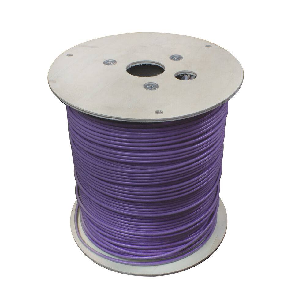 ACT FS6015 CAT6 F/UTP Massiv-Installationskabel | LSZH | CPR Euroclass ECA | 24AWG | Violett | 500 Meter