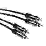 ACT AK6222 Hochwertiges Audioverbindungskabel 2x Tulpenstecker/2x Tulpenstecker - 3 Meter
