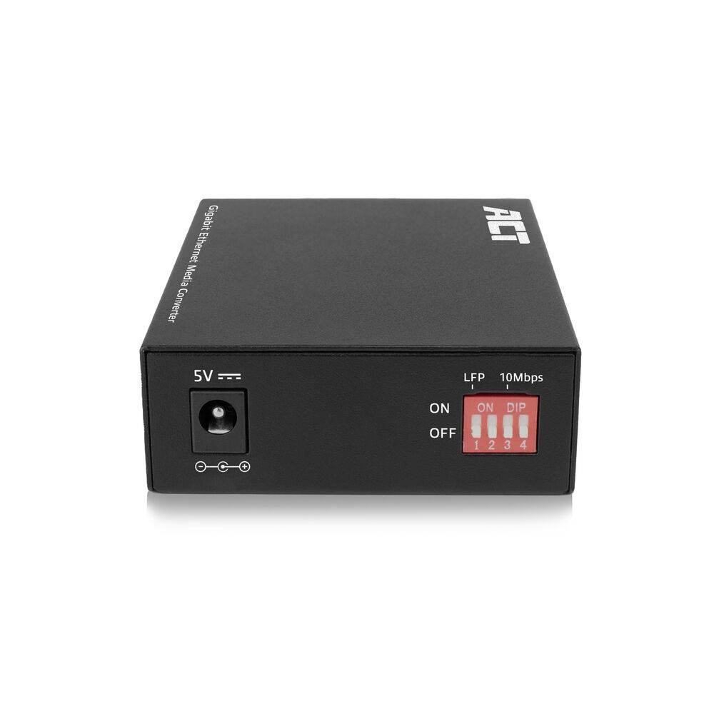 ACT AC4451 Gigabit Ethernet Medienkonverter | SFP Medienkonverter | Multimode | Singlemode | Schwarz