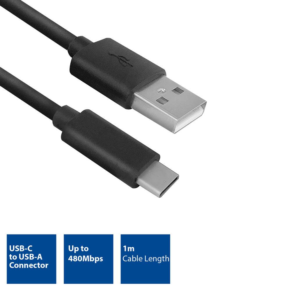 ACT AC7350 USB-C 2.0 Kabel USB-C Stecker/USB-A Stecker - 1 Meter