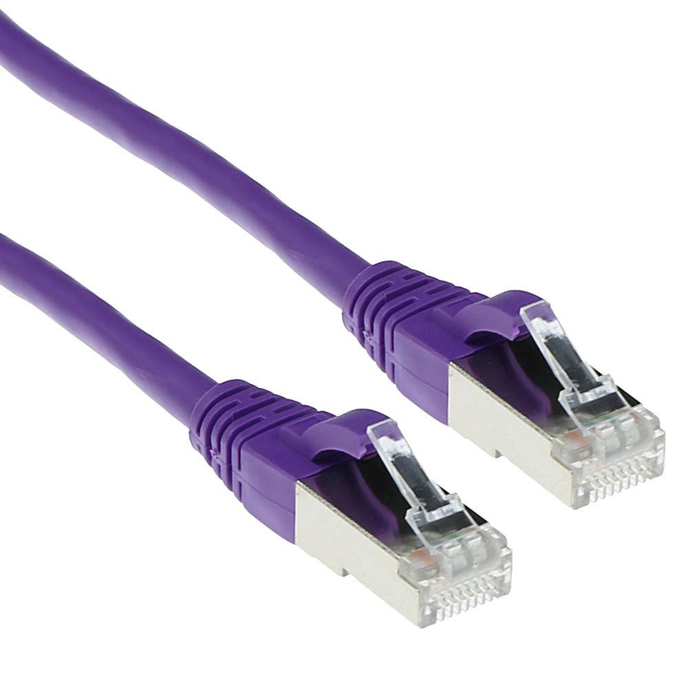 ACT FB2307 LSZH SFTP CAT6A Patch Cord Snagless Purple - 7 Meter