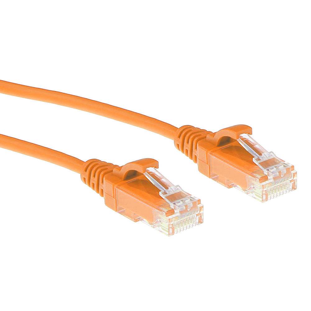 ACT DC9105 LSZH U/UTP CAT6 Datacenter Slimline Patch Cord Snagless | RJ45 Stecker | Orange | 5 Meter