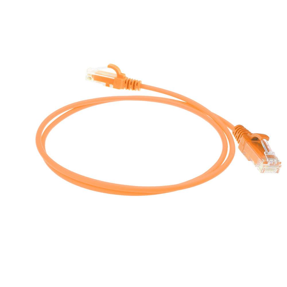 ACT DC9105 LSZH U/UTP CAT6 Datacenter Slimline Patch Cord Snagless | RJ45 Stecker | Orange | 5 Meter