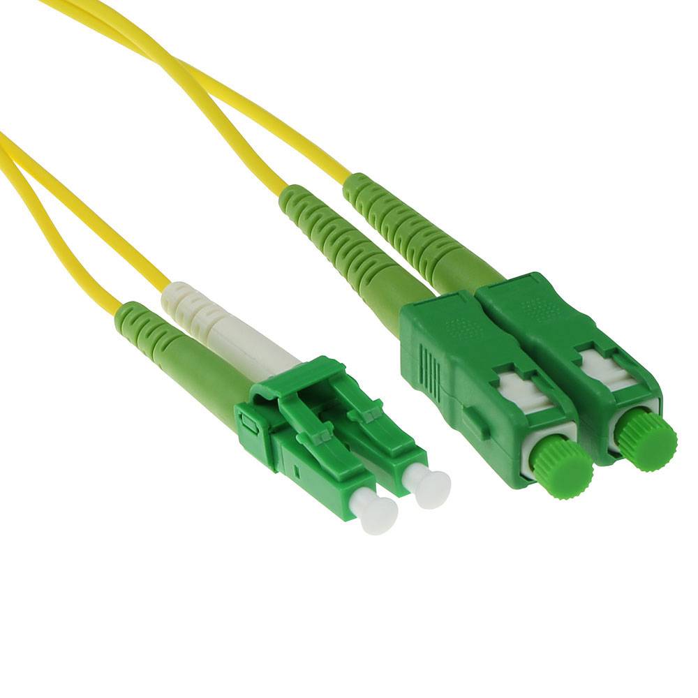 ACT RL2702 Glasfaser-Patchkabel Duplex LSZH - LC/APC 8 SC/APC8 9/125µm OS2 - 2 Meter