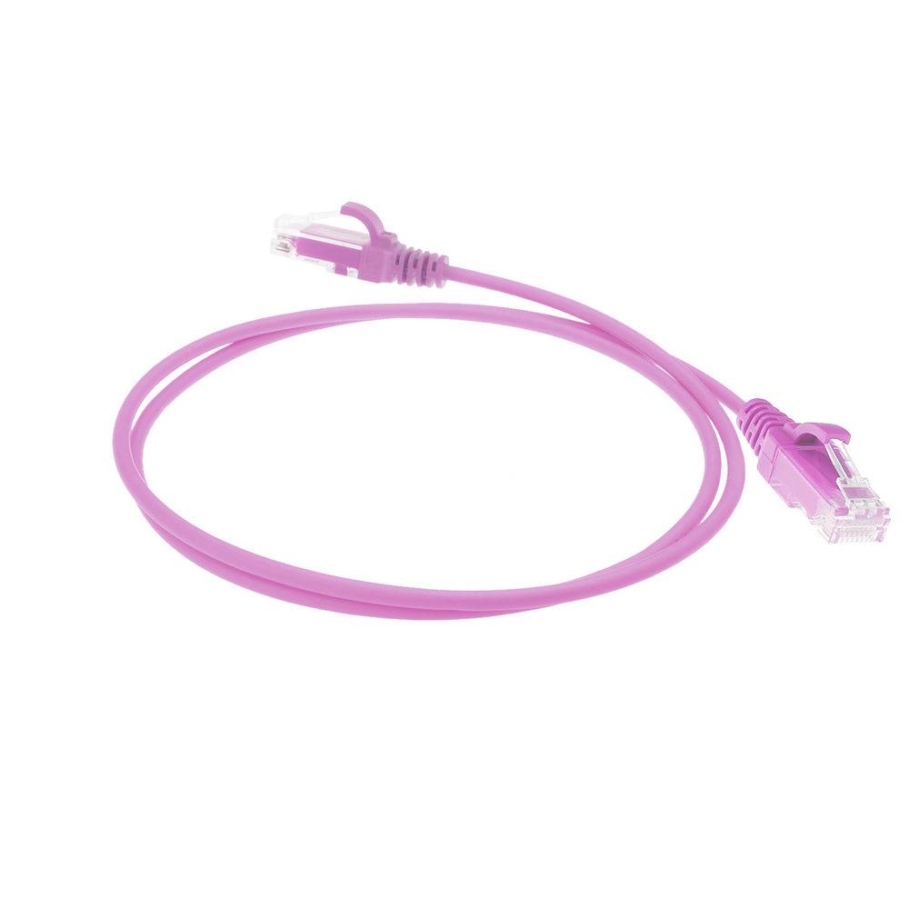 ACT DC9410 LSZH U/UTP CAT6 Datacenter Slimline Patch Cord Snagless | RJ45 Stecker | Pink | 10 Meter