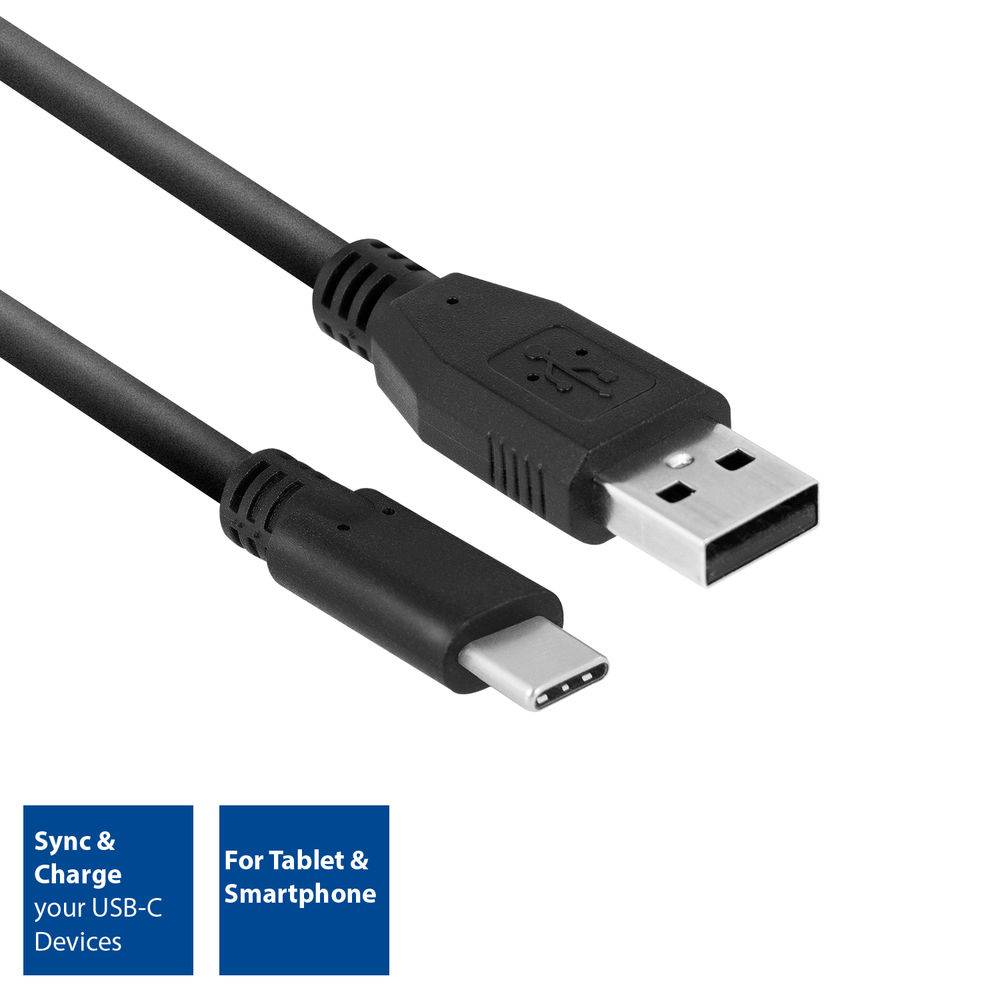 ACT AC3020 USB-A Stecker auf USB-C Stecker - Lade- und Synchronisationskabel - 1 Meter
