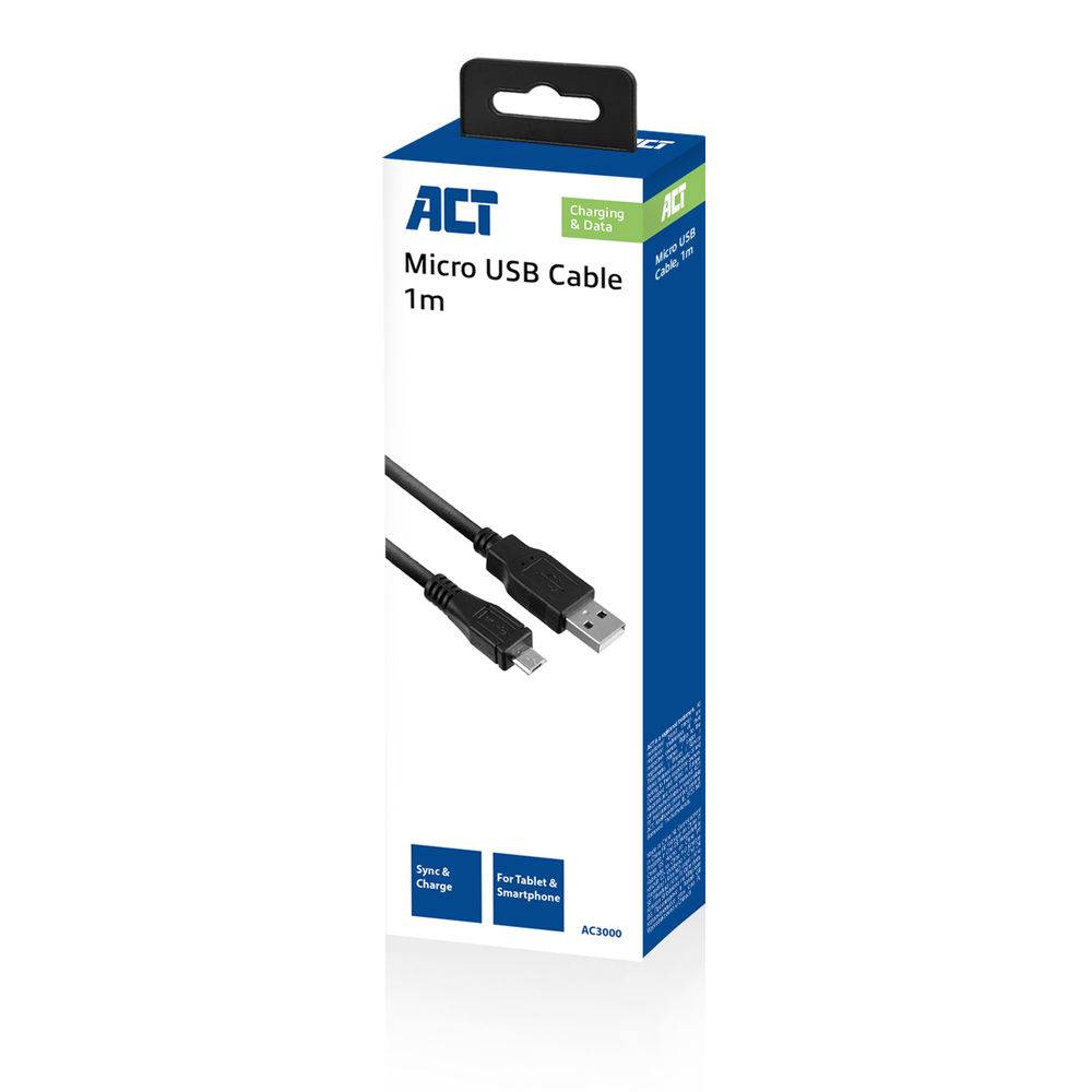 ACT AC3000 USB-A auf USB Micro B - Ladekabel/Datenkabel Smartphone/Tablet