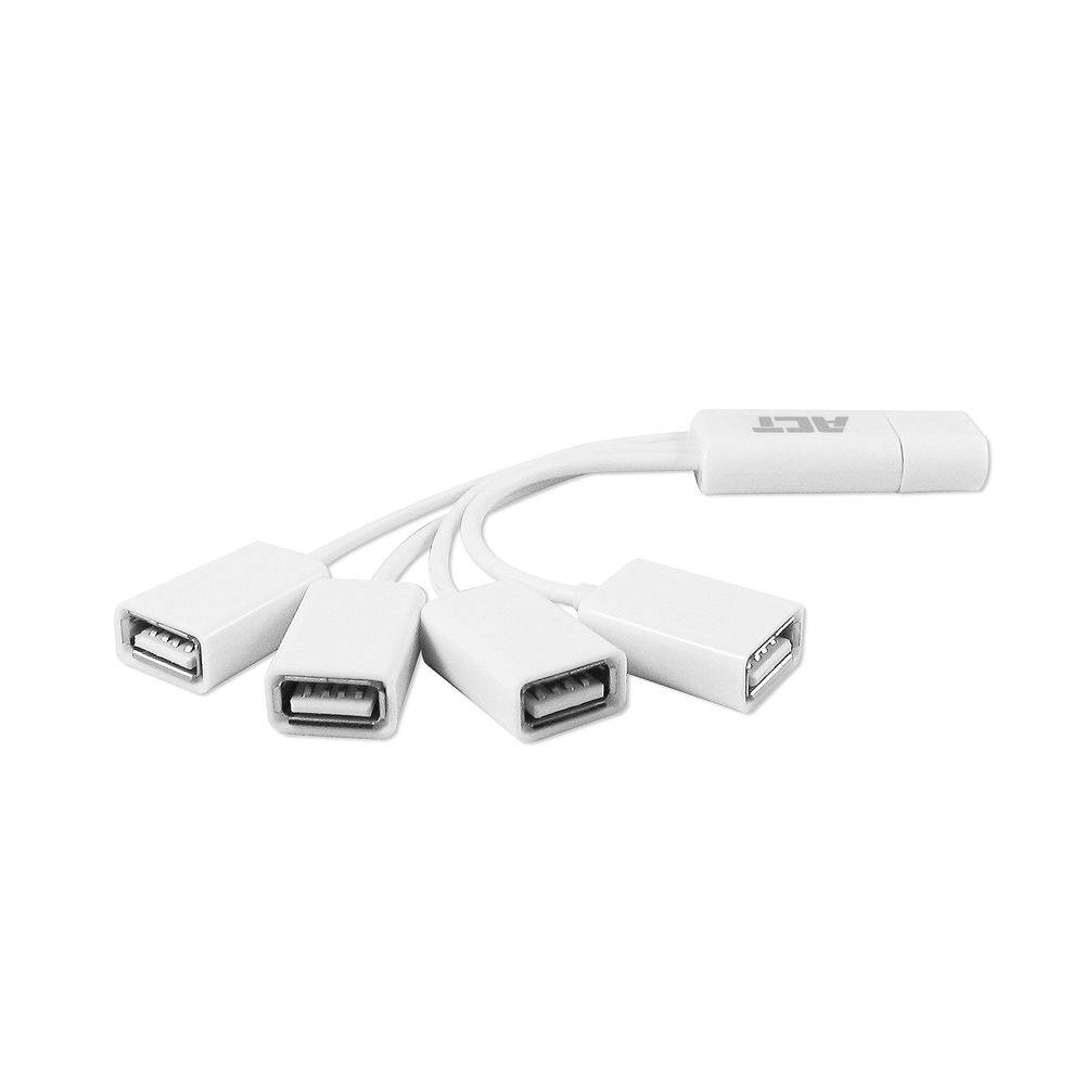 ACT AC6210 USB-Hub 2.0 | 4x USB-A | Flexibel | 8 cm
