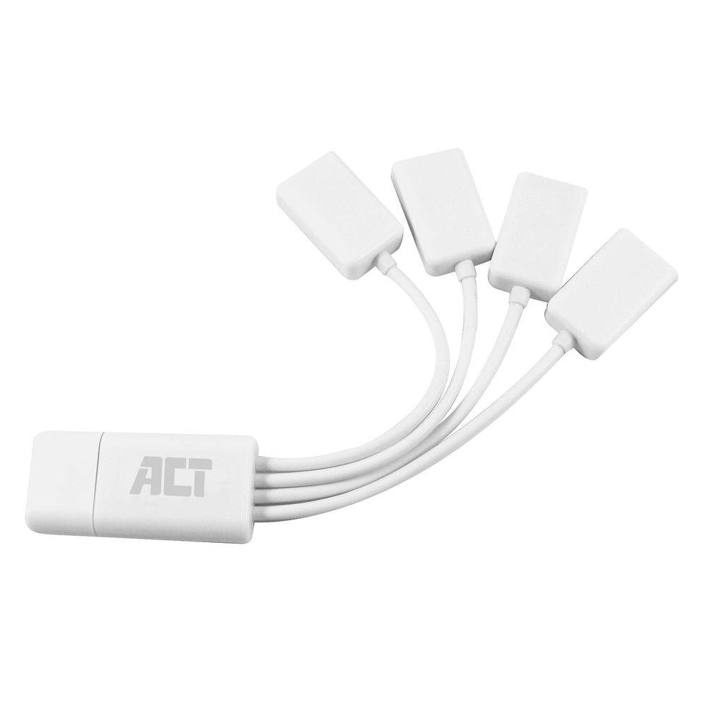 ACT AC6210 USB-Hub 2.0 | 4x USB-A | Flexibel | 8 cm
