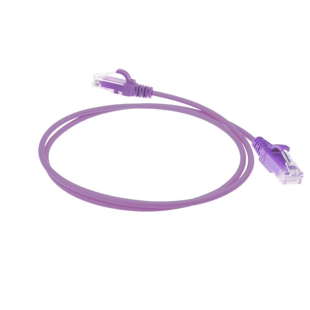 ACT DC9301 LSZH U/UTP CAT6 Datacenter Slimline Patch Cord Snagless | RJ45 Stecker | Lila | 1 Meter