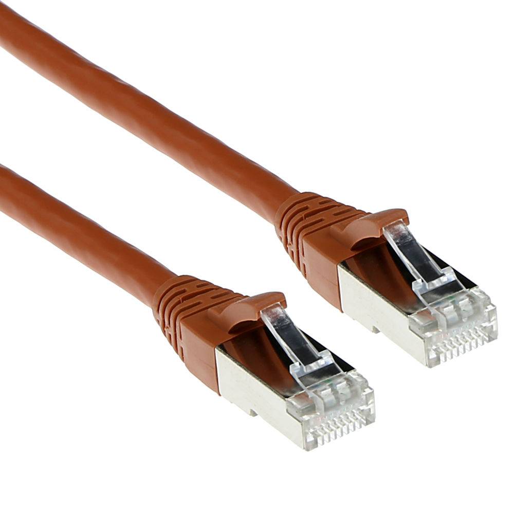 ACT FB2230 LSZH SFTP CAT6A Patch Cord Snagless Braun - 30 Meter