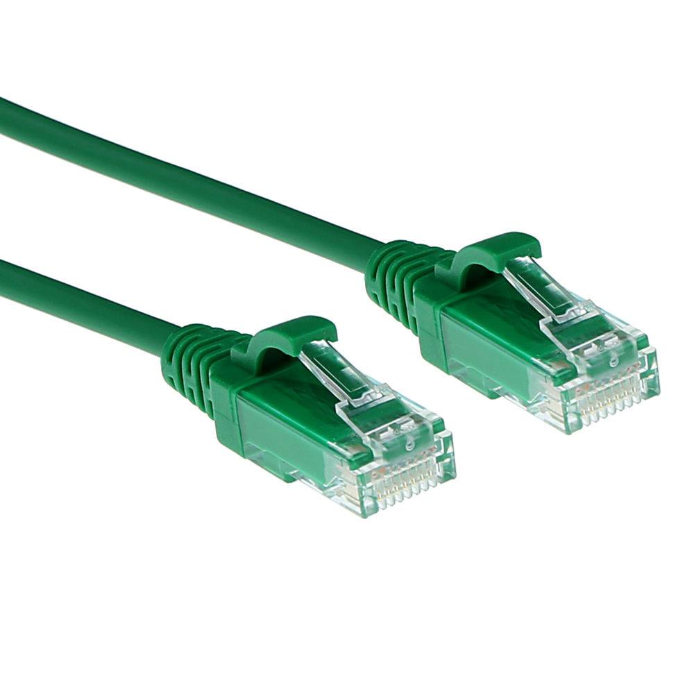 ACT DC9705 LSZH U/UTP CAT6 Datacenter Slimline Patch Cord Snagless | RJ45-Stecker | Grün | 5 Meter