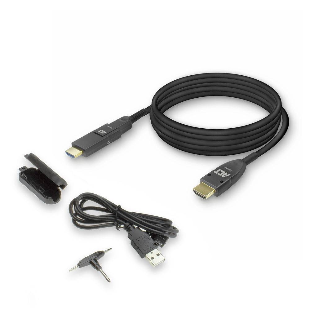 ACT AK4106 HDMI High Speed 4K AOC Kabel mit abnehmbarem Stecker - 50 Meter