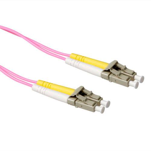 ACT 12 meter LSZH Multimode 50/125 OM4 fiber patch cable duplex with LC connectors (RL9712)