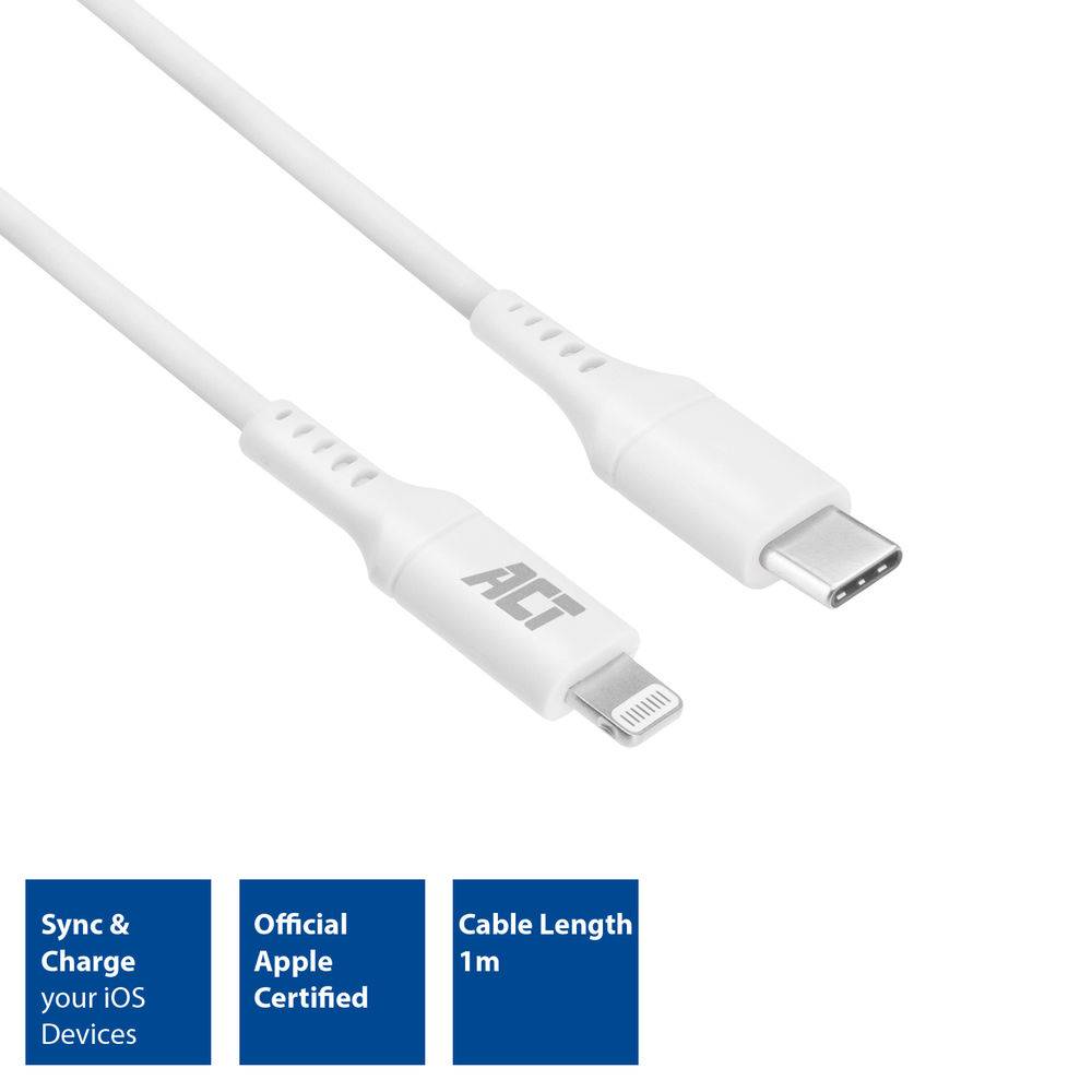 ACT AC3014 USB-C zu Lightning | Lade/Date Kabel | MFI zertifiziert - 1 Meter
