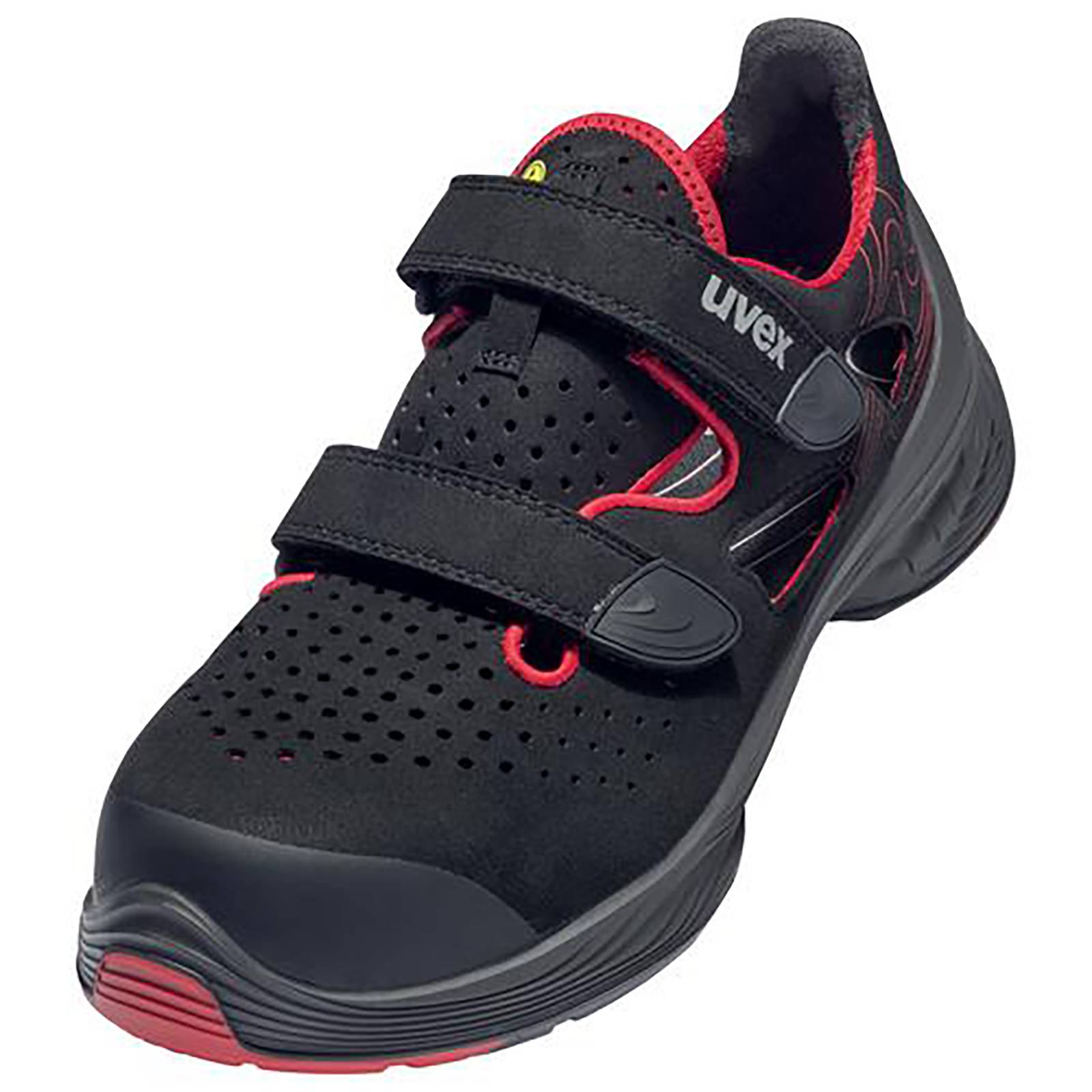 uvex 1 G2 Sandalen S1P schwarz, rot Weite 14 Gr. 45