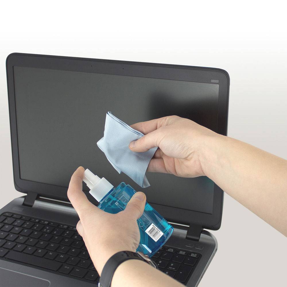 ACT AC9516 Bildschirmreiniger + Mikrofasertuch | Antistatisch | Antibakteriell | 200ml