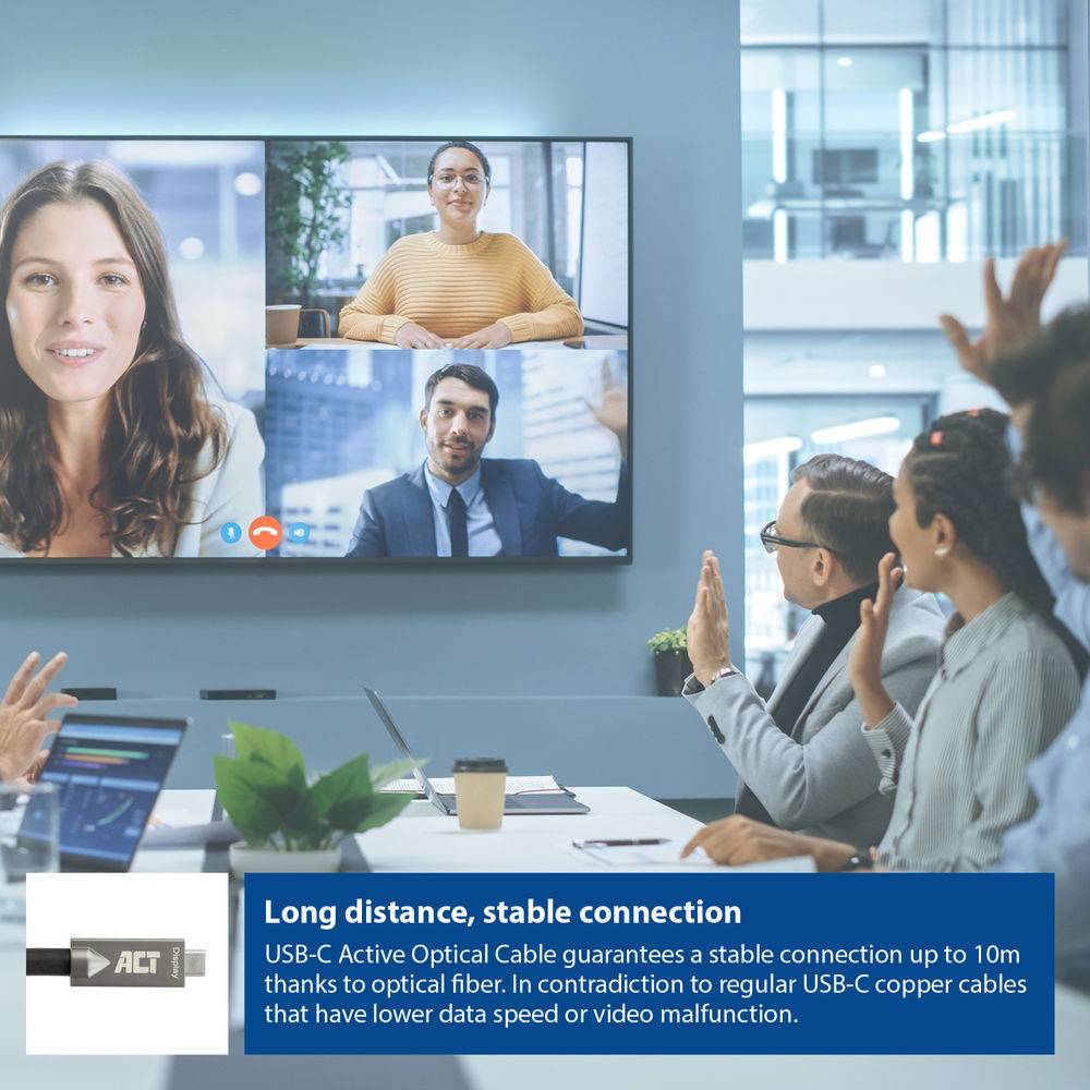 ACT AK4303 Optisches USB-C Kabel 3.2 Gen2 | AOC/Hybrid | 4K | 3 Meter