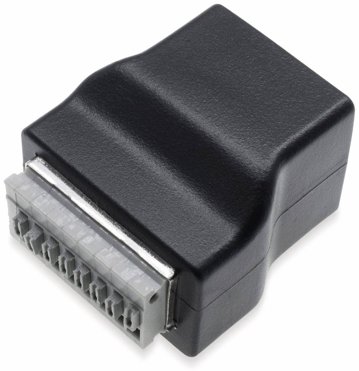 Steckverbinder, RJ45, Klemmleiste, Buchse