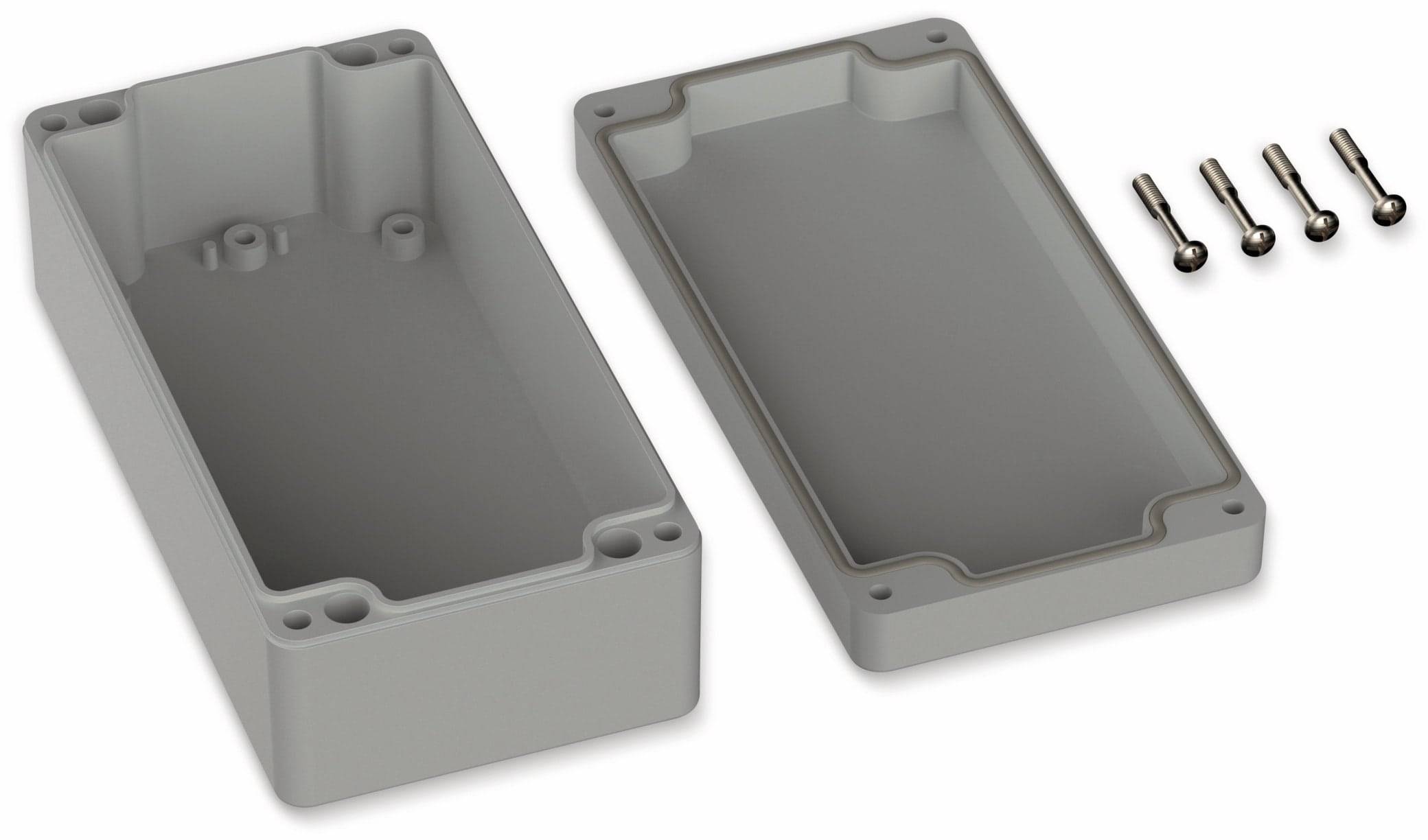 POLLIN, Polycarbonat Gehäuse, 160 x 80 x 55 mm, IP66, Lichtgrau