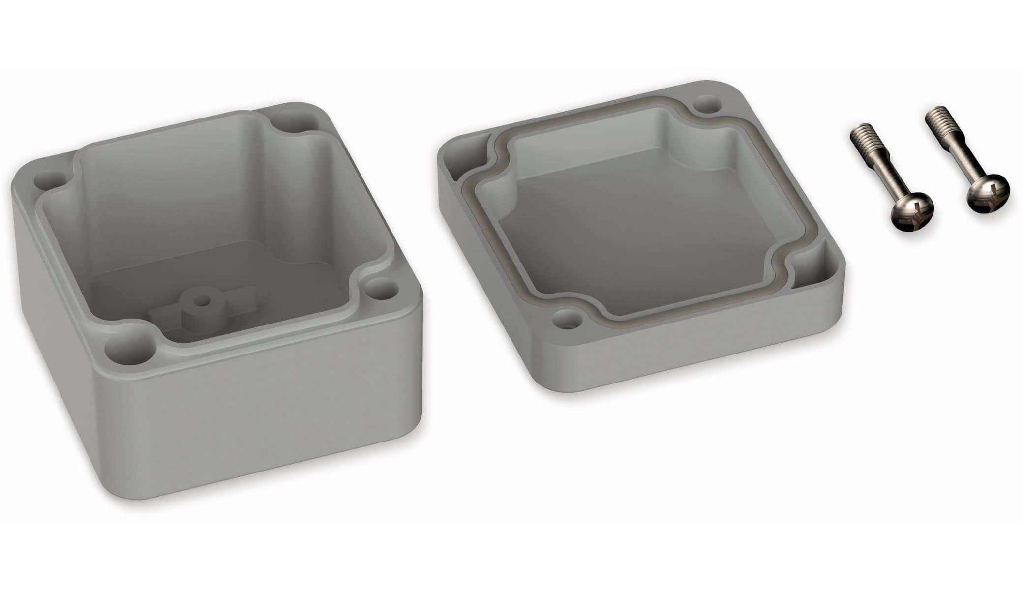 POLLIN, ABS Gehäuse, 52 x 50 x 35 mm, IP66, Lichtgrau