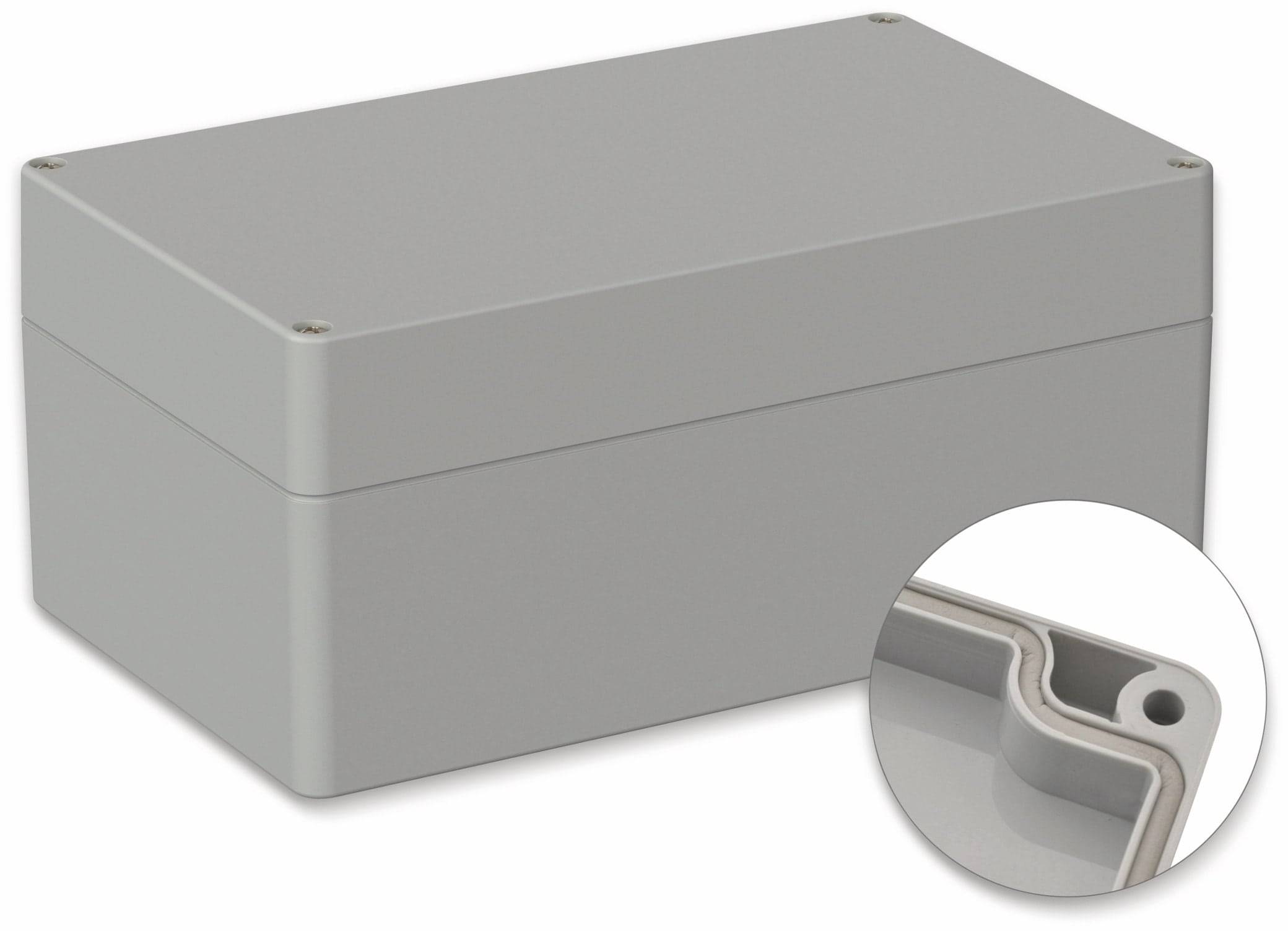 POLLIN, Polycarbonat Gehäuse, 200 x 120 x 90 mm, IP66, Lichtgrau