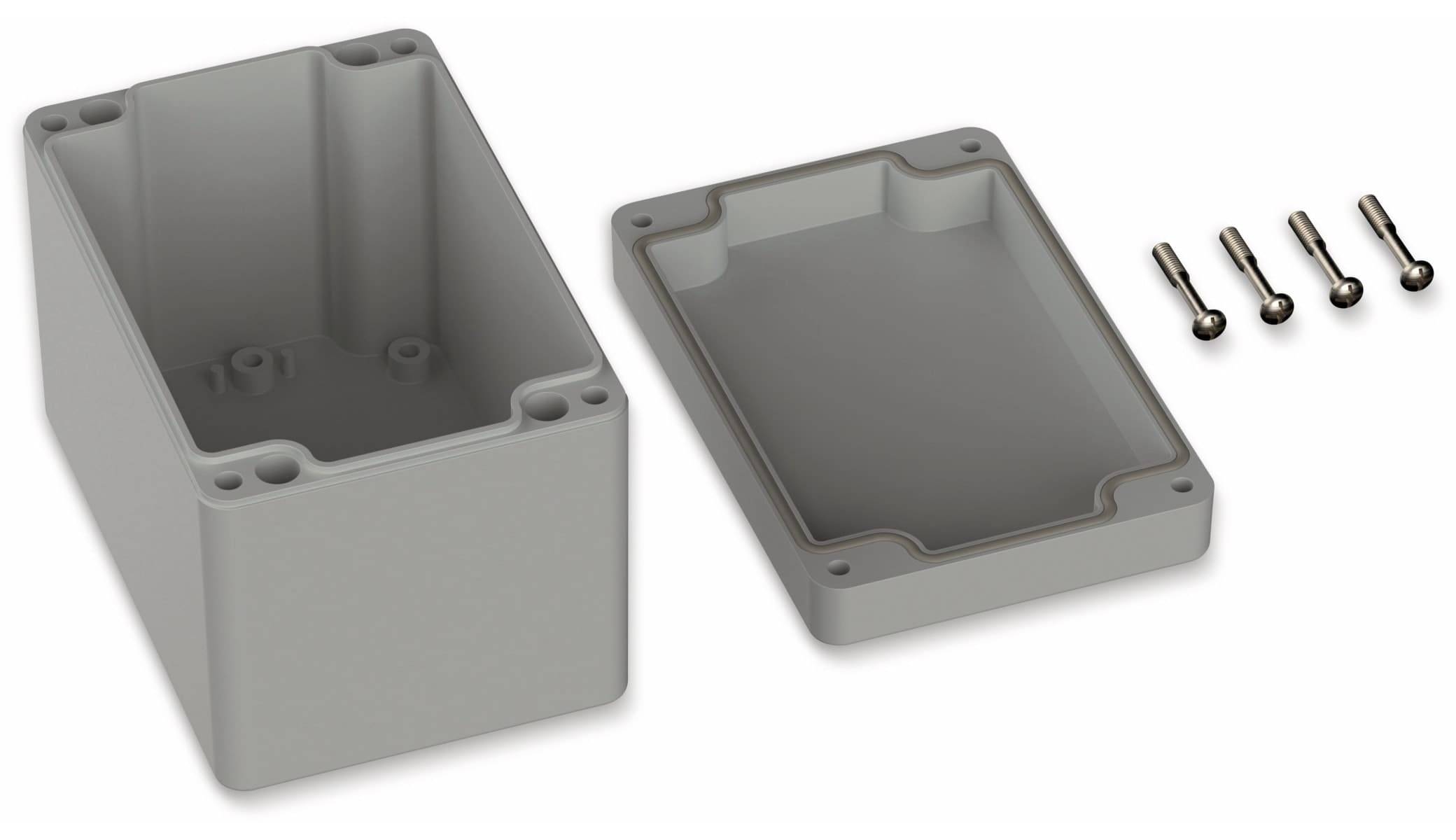 POLLIN, ABS Gehäuse, 120 x 80 x 85 mm, IP65, Lichtgrau