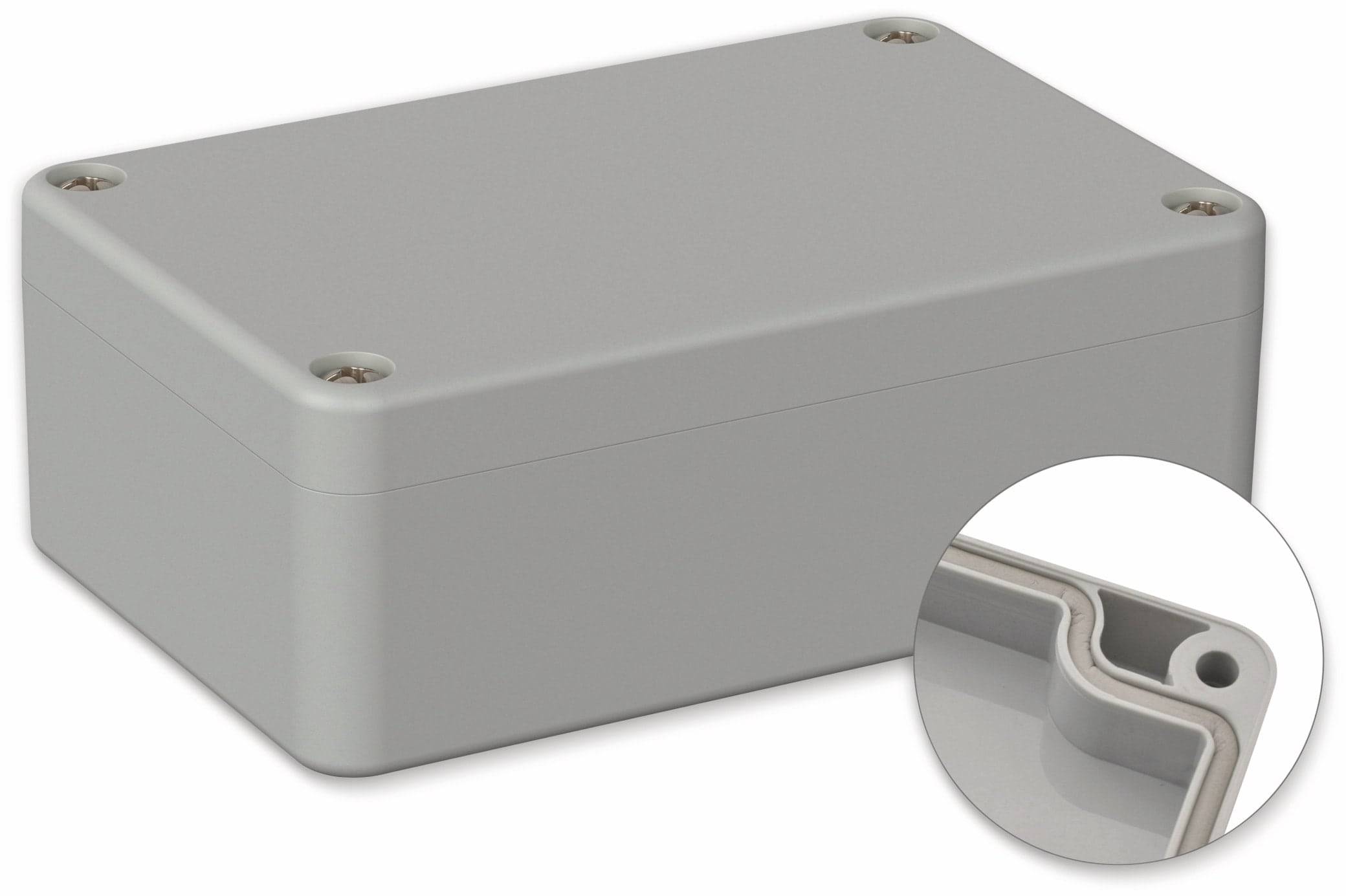 POLLIN, ABS Gehäuse, 98 x 64 x 36,4 mm, IP66, Lichtgrau