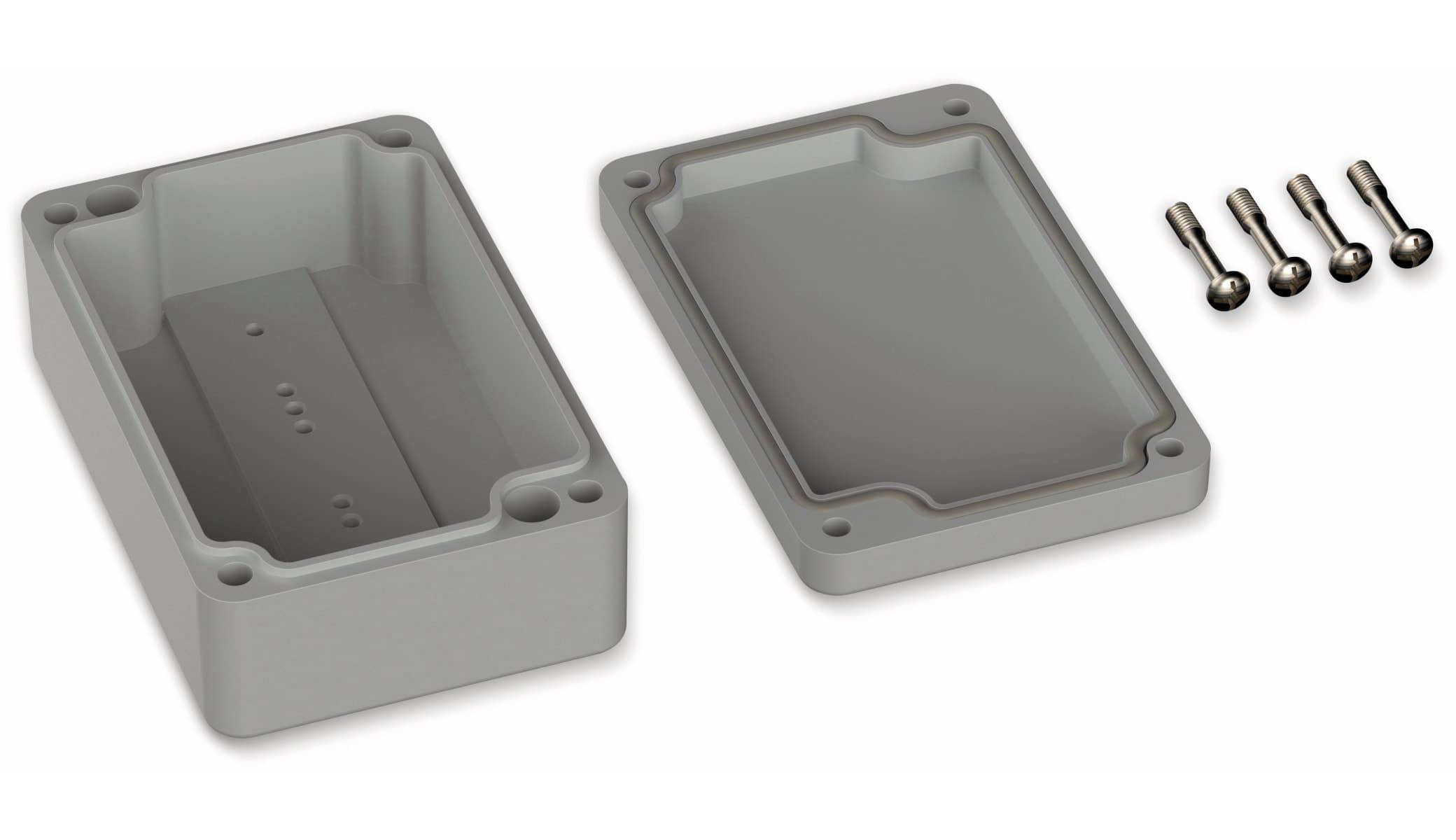 POLLIN, ABS Gehäuse, 98 x 64 x 36,4 mm, IP66, Lichtgrau