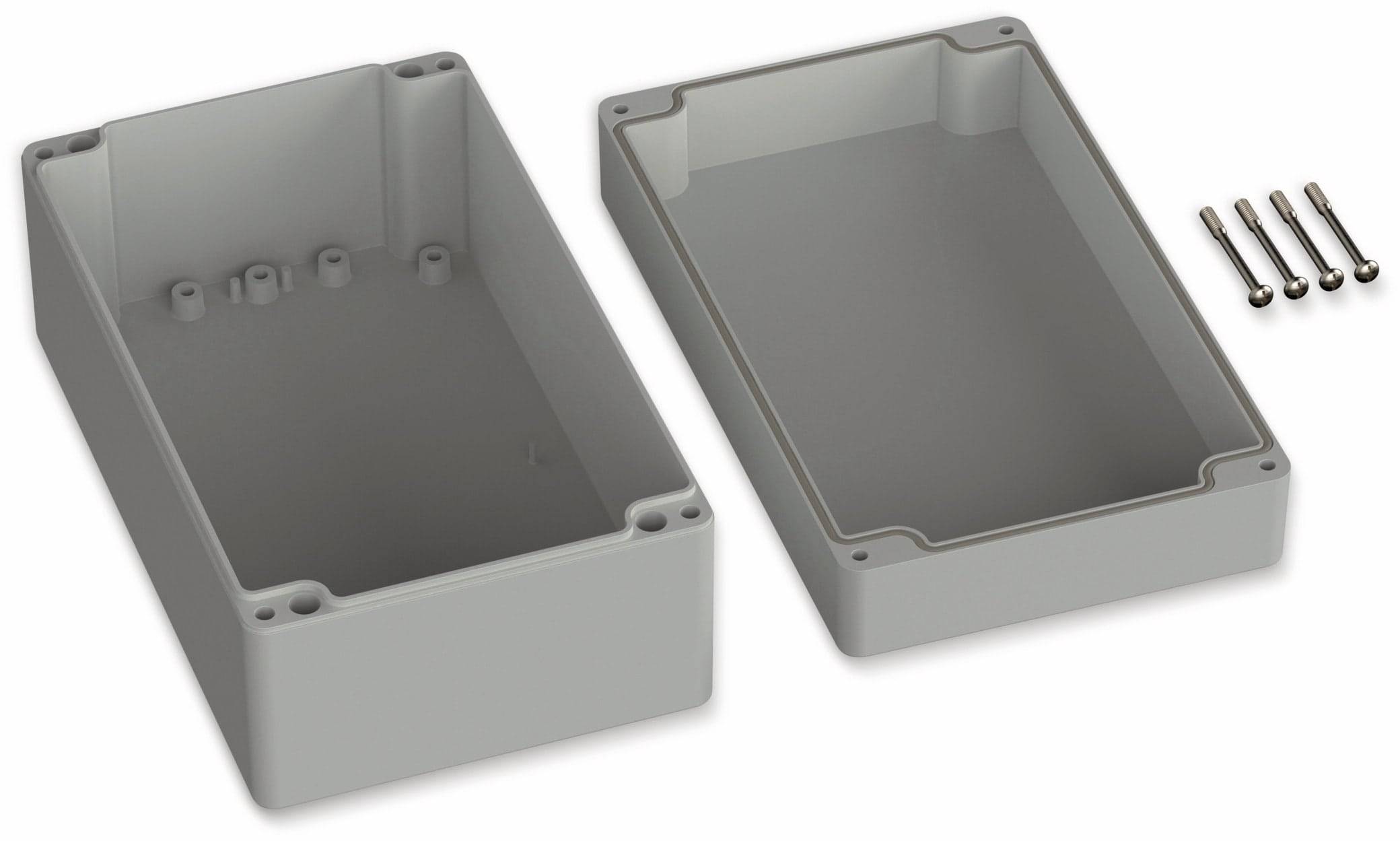 POLLIN, ABS Gehäuse, 200 x 120 x 90 mm, IP66, Lichtgrau