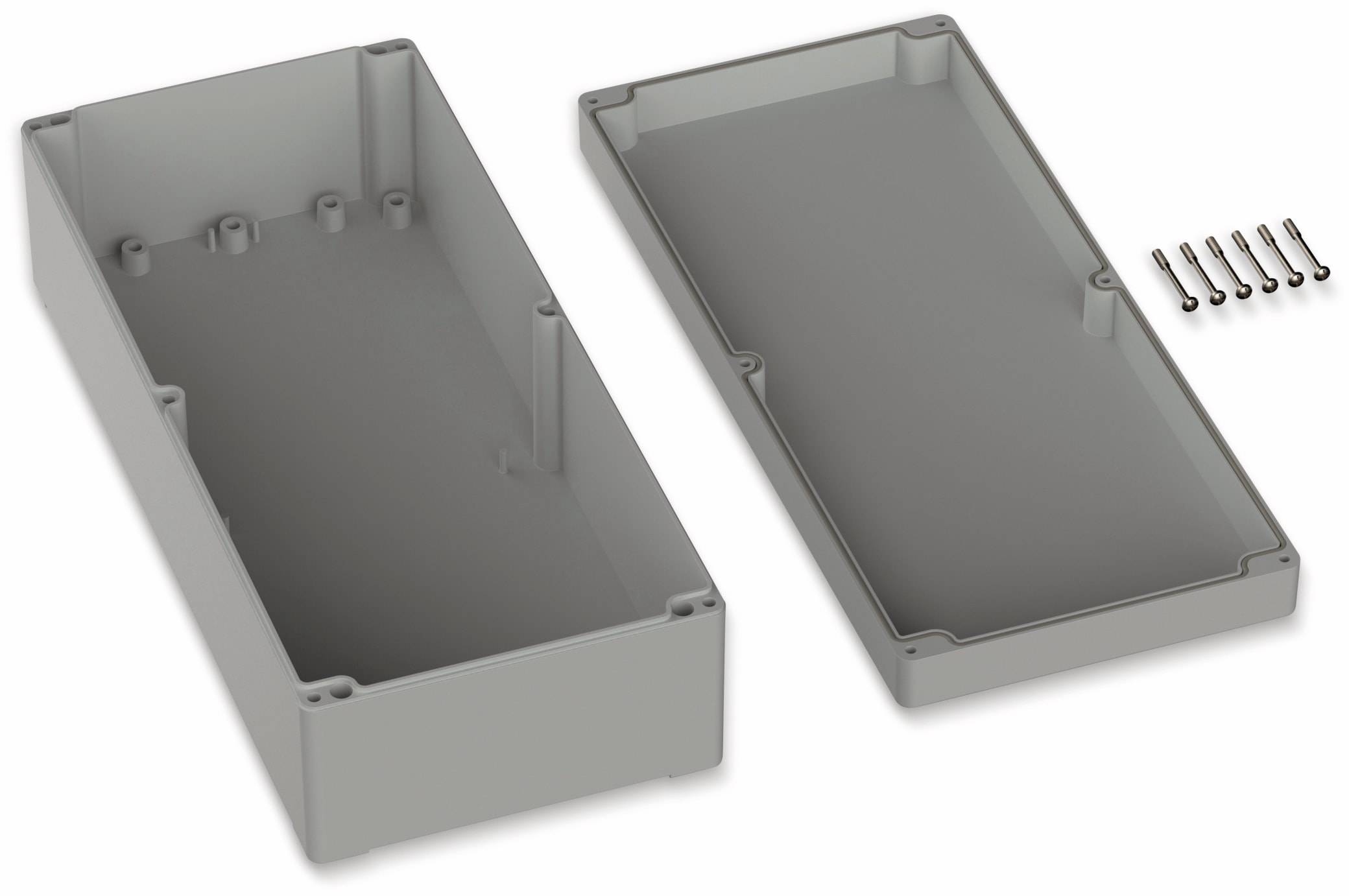 POLLIN, Polycarbonat Gehäuse, 360 x 160 x 100 mm, IP66, Lichtgrau