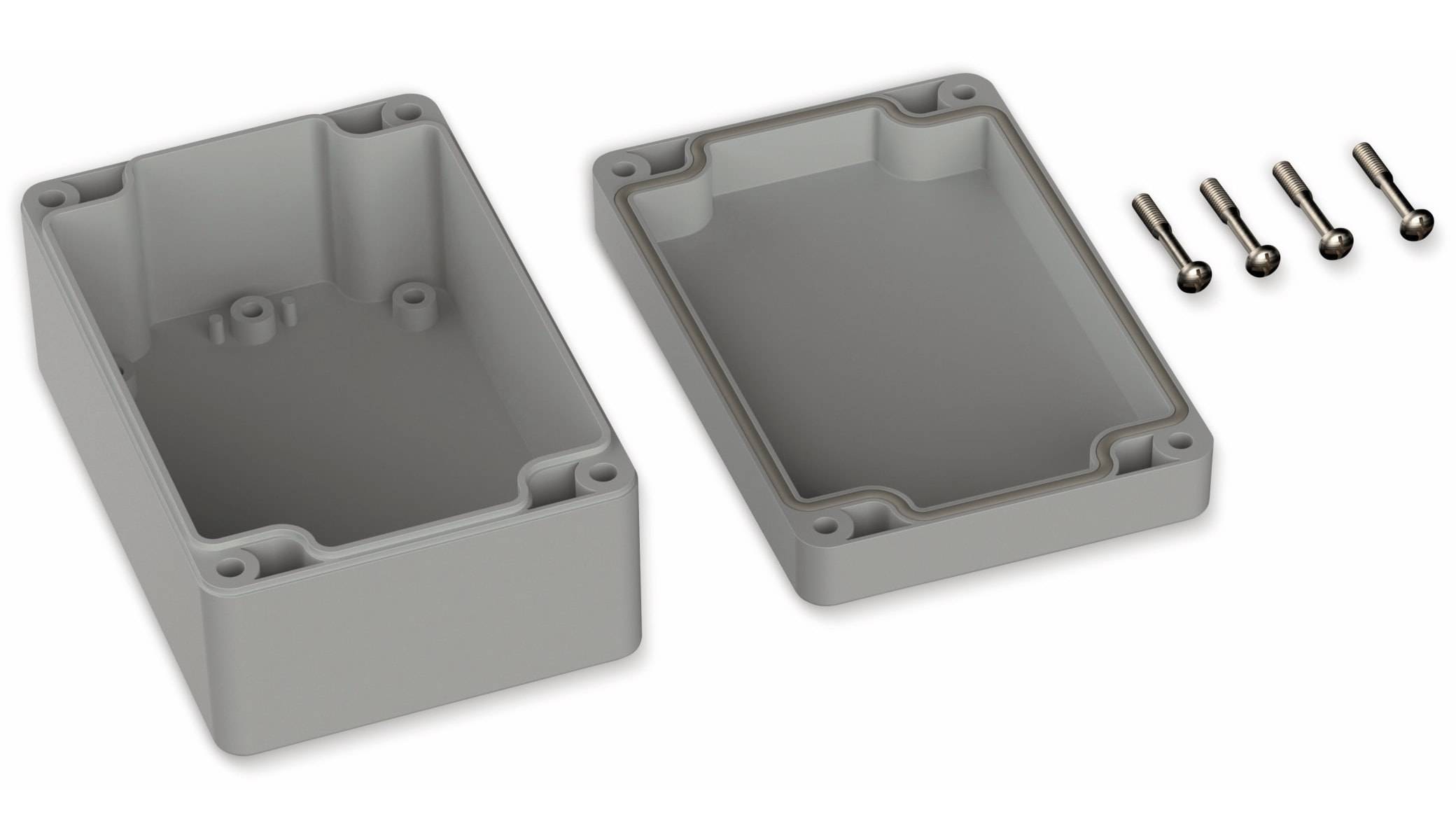 POLLIN, Polycarbonat Gehäuse, 120 x 80 x 55 mm, IP66, Lichtgrau