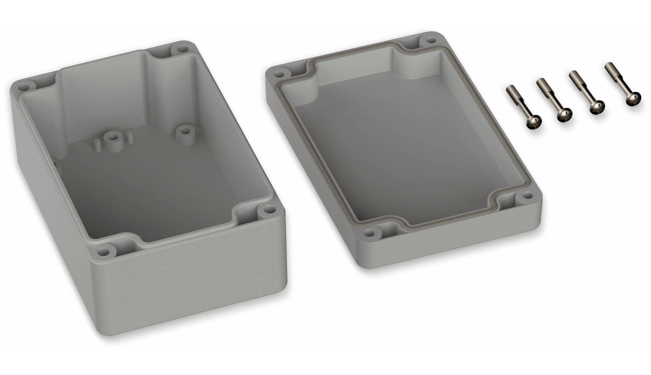 POLLIN, ABS Gehäuse, 120 x 80 x 55 mm, IP66, Lichtgrau