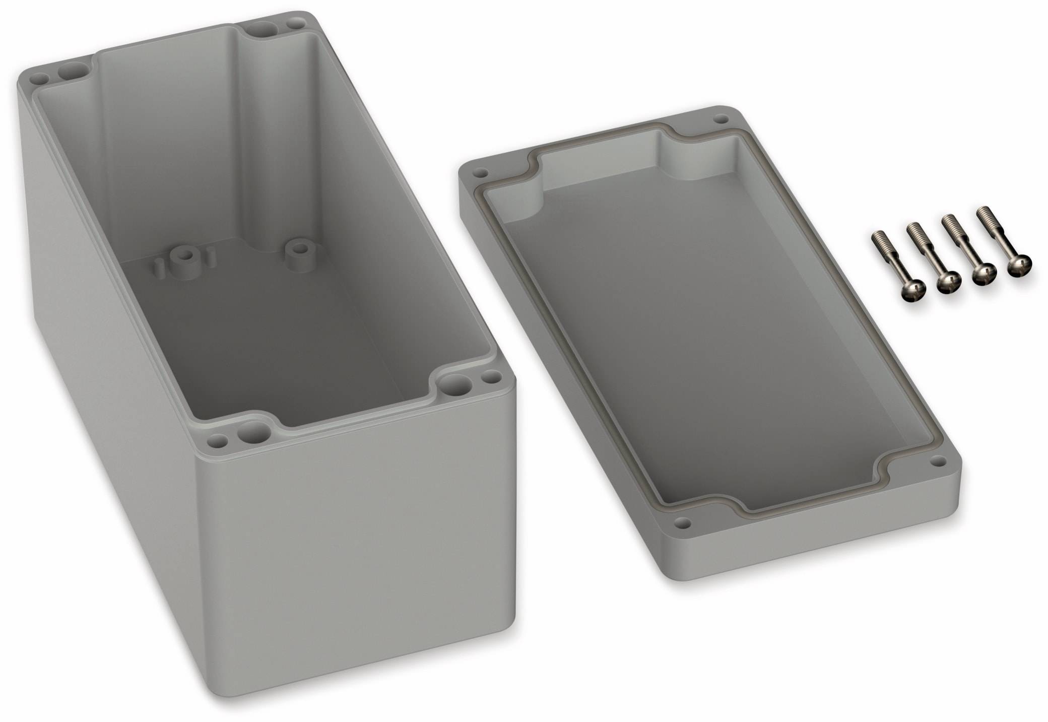 POLLIN, ABS Gehäuse, 160 x 80 x 90 mm, IP66, Lichtgrau