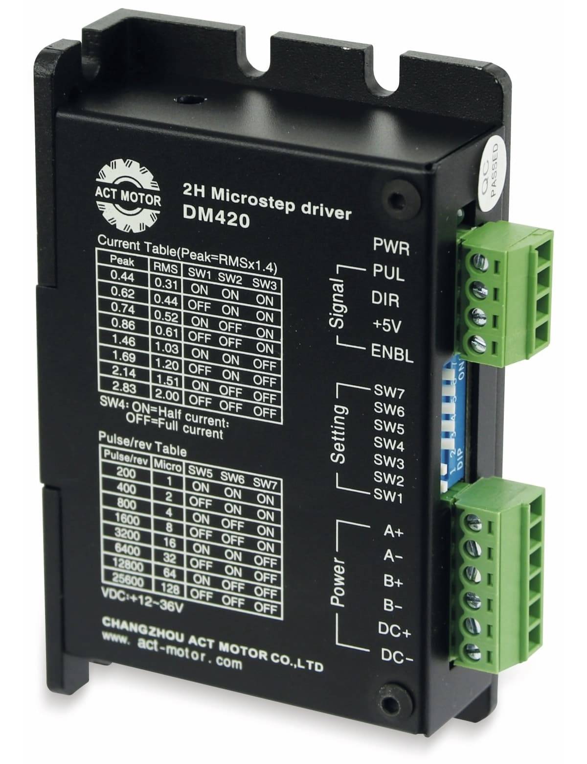 ACT MOTOR Schrittmotortreiber Nema17, DM420, 12 - 36 VDC, <2.0 A