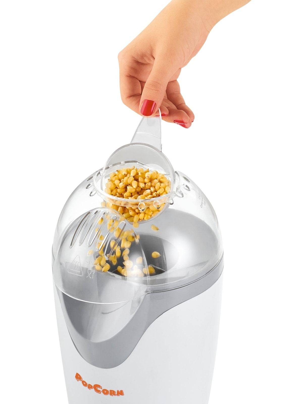 Clatronic PM 3635 263335 Popcorn-Maker Weiß, Grau