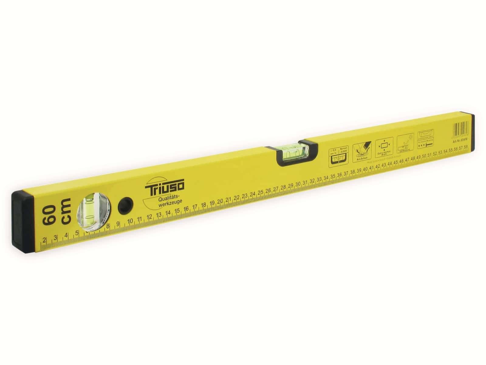 TRIUSO Wasserwaage Aluminium-Profil, 800mm, gelb