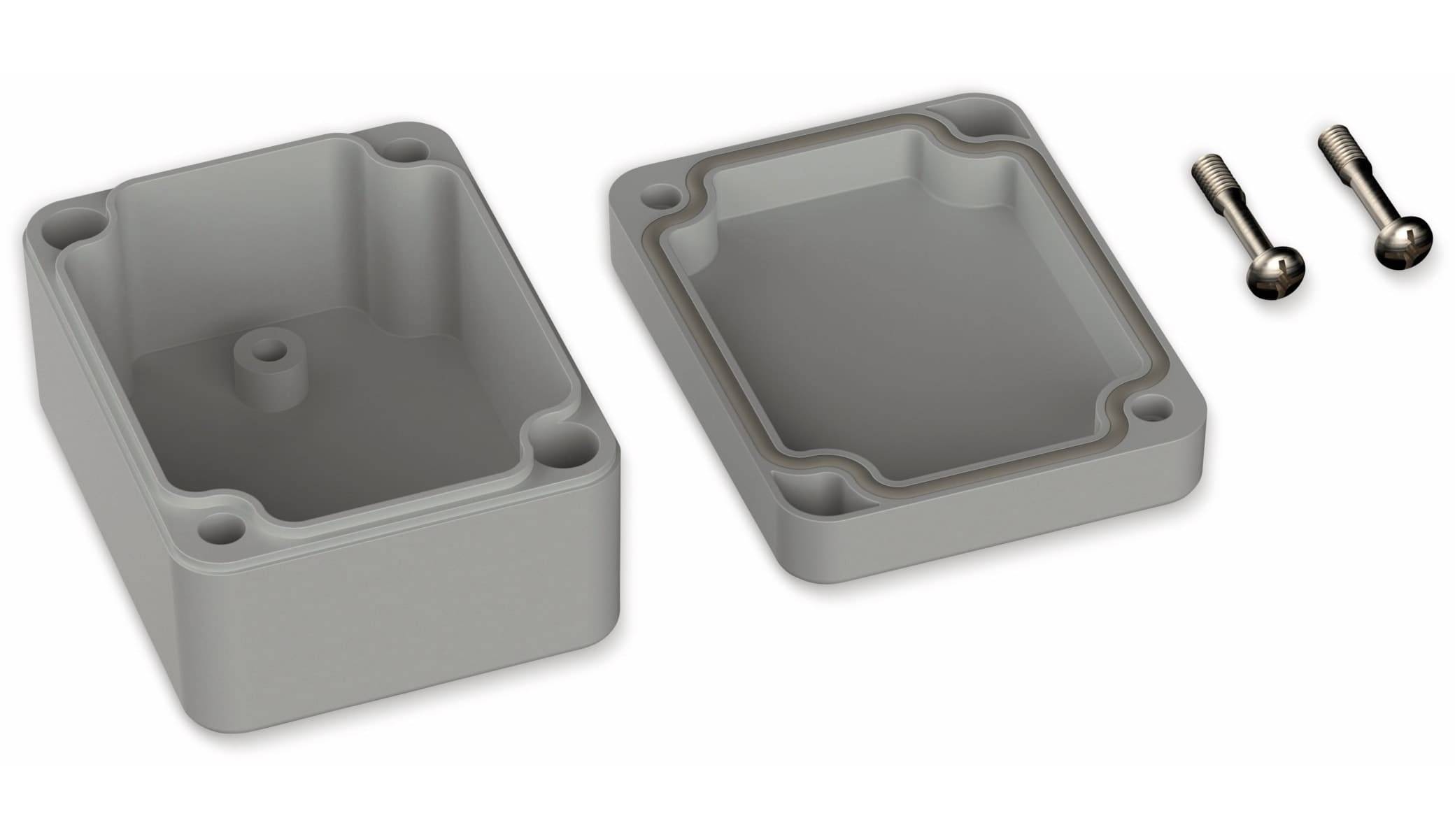 POLLIN, ABS Gehäuse, 65 x 50 x 35 mm, IP66, Lichtgrau