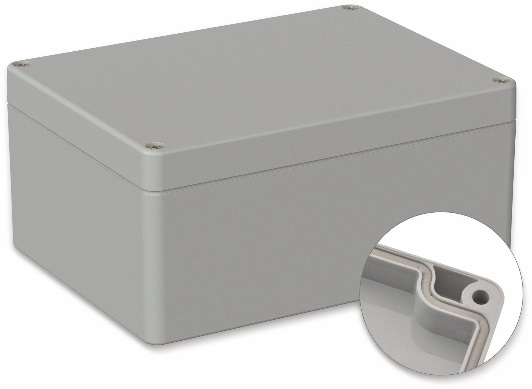 POLLIN, ABS Gehäuse, 160 x 120 x 75 mm, IP66, Lichtgrau