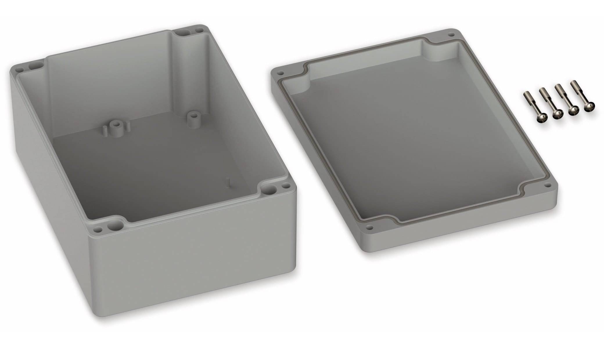 POLLIN, ABS Gehäuse, 160 x 120 x 75 mm, IP66, Lichtgrau