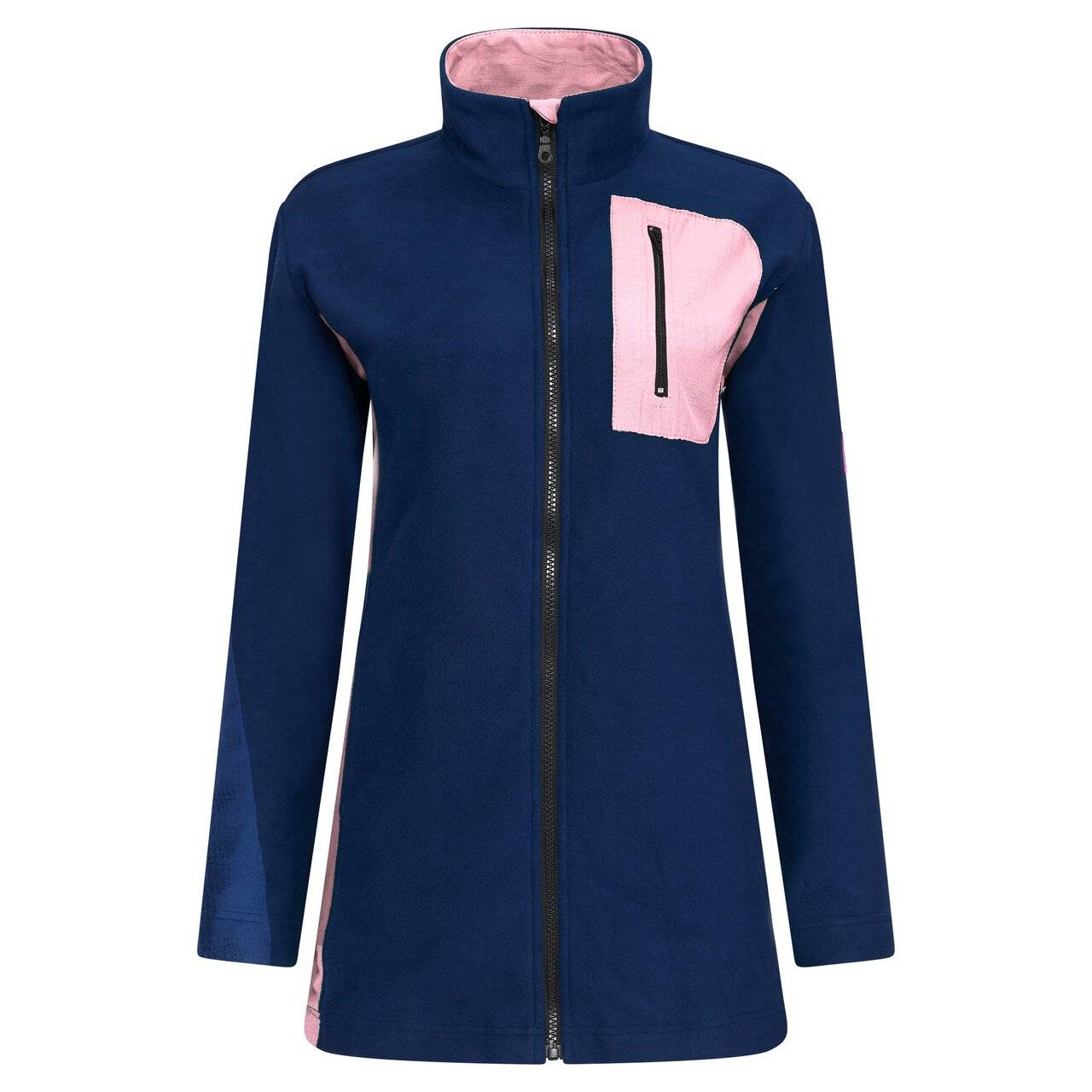 ESD-Fleecejacke mit langem Zip, Damen, marineblau/pink, M