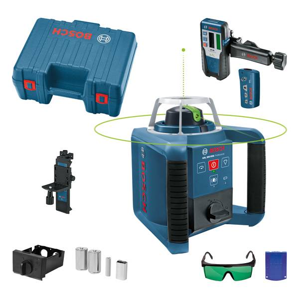 Bosch Professional GRL 300HVG + LR1 + WM4 + RC1 Rotationslaser selbstnivellierend Reichweite (max.): 300 m