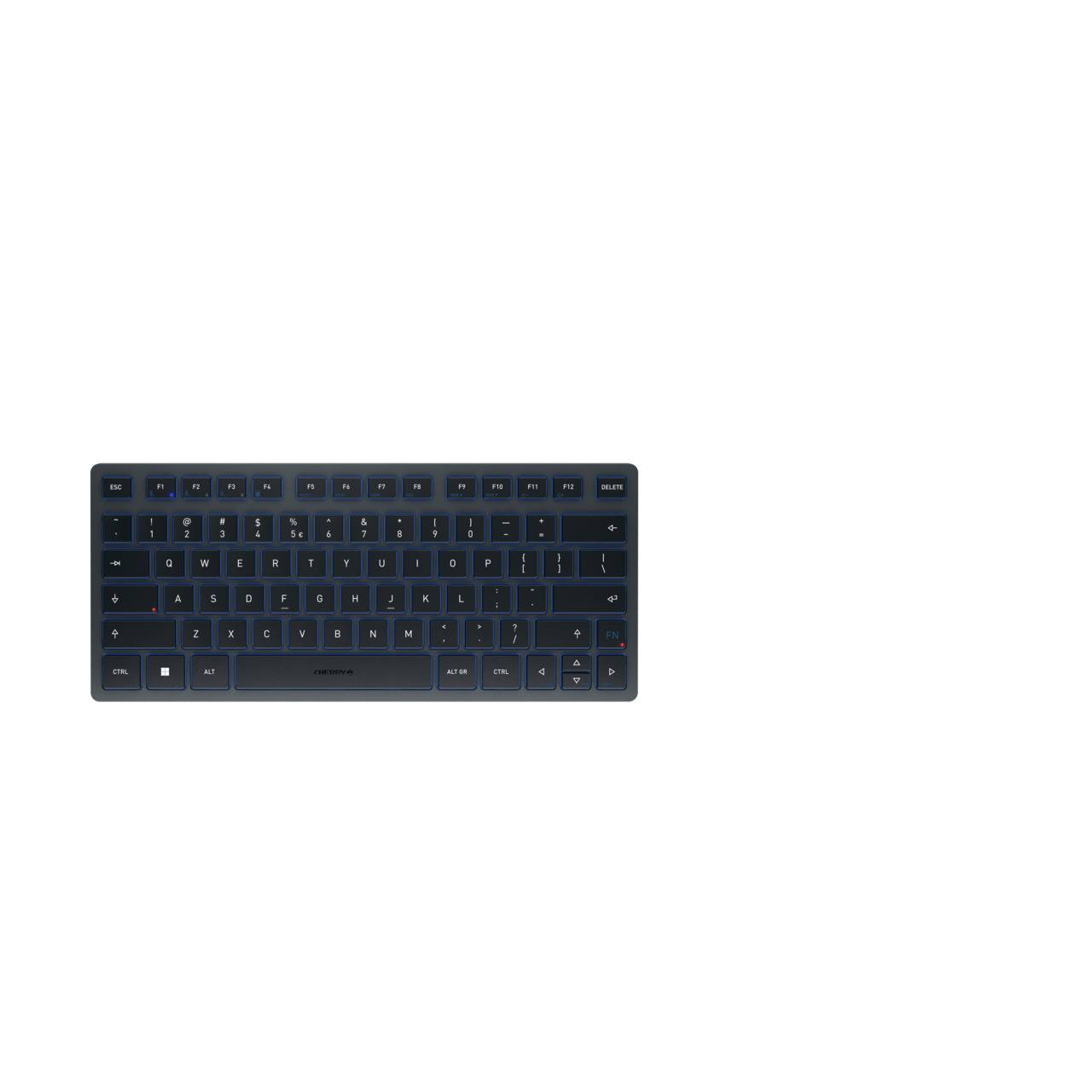 CHERRY KW 7100 MINI BT Tastatur Universal Bluetooth QWERTY US International Blau