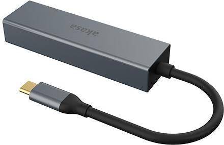 AK-CBCA20-18BK Schnittstellen-Hub USB 3.2 Gen 1 3.1 1 Type-C 5000 Mbit/s Grau